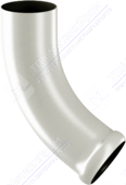 Колено трубы Аквасистем 90 сливное RR20 белый