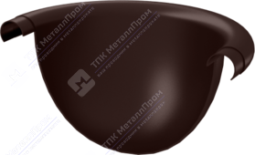 Заглушка желоба Аквасистем 150 полукруглая RR32 темно-коричневый