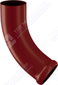 Колено трубы Аквасистем 90 сливное декоративное RR28 темно-красный