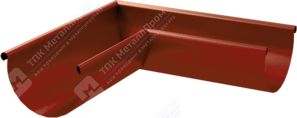 Угол желоба Аквасистем 125 наружный RAL3009 красный оксид