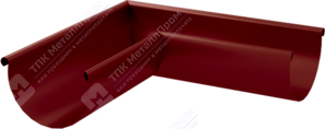 Угол желоба Аквасистем 125 наружный RR28 темно-красный