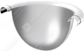 Заглушка желоба Аквасистем 125 полукруглая RAL9010 белый