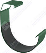 Соединитель желоба Аквасистем 125 RAL6005 зеленый мох