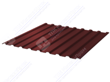 Профнастил полимер С20 0,45 1110/1150 ПЭ RAL3011 коричнево-красный