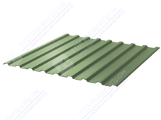Профнастил полимер С20 0,45 1110/1150 ПЭ RAL6021 бледно-зеленый