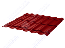 Металлочерепица МЧ2 Монтеррей Макси 0,45 ПЭ RAL3011 коричнево-красный