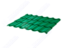 Металлочерепица МЧ2 Монтеррей 0,45 ПЭ RAL6029 зеленая мята