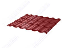 Металлочерепица МЧ2 СуперМонтеррей 0,4 ПЭ RAL3003 рубин