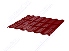 Металлочерепица МЧ2 СуперМонтеррей 0,5 ПЭ RAL3005 красное вино
