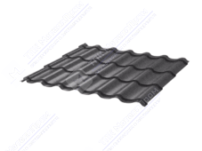 Металлочерепица МЧ2 СуперМонтеррей 0,5 Стальной бархат RAL7024 серый графит