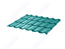 Металлочерепица МЧ2 СуперМонтеррей 0,5 ПЭ RAL5021 морская волна