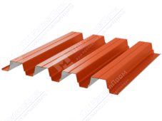 Профнастил полимер Н75 0,7 750/800 ПЭ RAL2004 оранжевый