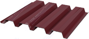 Профнастил полимер Н60 0,5 845/902 ПЭ RAL3005 красное вино