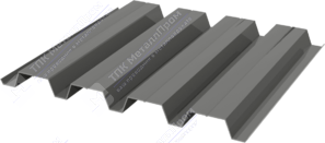 Профнастил полимер Н60 0,45 845/902 ПЭ RAL7005 темно-серый