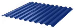 Профнастил полимер С21 0,45 1000/1051 ПЭ RAL5005 сигнально-синий