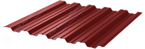 Профнастил полимер НС35 0,45 1000/1060 ПЭ RAL3011 коричнево-красный