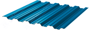 Профнастил полимер НС35 0,45 ТУ 1000/1060 ПЭ RAL5021 морская волна