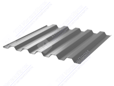 Профнастил полимер С44 0,4 1000/1047 ПЭ RAL9006 белый алюминий