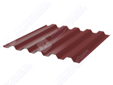 Профнастил полимер С44 0,45 1000/1047 ПЭ RAL3011 коричнево-красный