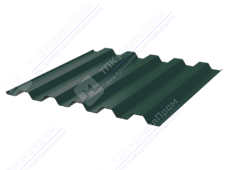 Профнастил полимер С44 0,45 ТУ 1000/1047 ПЭ RAL6005 зеленый мох