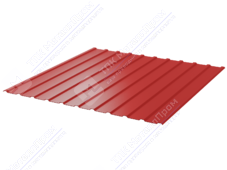 Профнастил полимер С10 0,45 1130/1155 ПЭ RAL3020 красный насыщенный