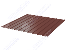 Профнастил полимер С10 0,45 1130/1155 обратная прокатка ПЭ RAL3009 красный оксид