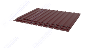 Профнастил полимер С10 0,45 ТУ 1130/1155 ПЭ RAL3011 коричнево-красный