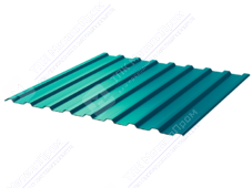 Профнастил полимер СП20 0,45 1,15м 2м ПЭ RAL5021 морская волна