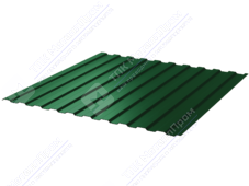 Профнастил полимер С8 0,45 1150/1200 ПЭ RAL6005 зеленый мох
