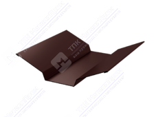 Планка ендовы верхняя 86 80 0,45 2м стандарт ПЭ RAL8017 шоколад К-508