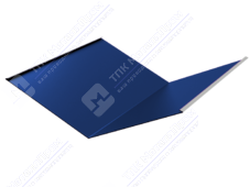 Планка ендовы нижняя 298 298 0,45 3м стандарт ПЭ RAL5005 сигнально-синий К-510