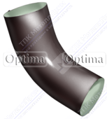Колено трубы GrandLine Optima 90 RAL8017 шоколад