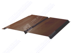 Сайдинг брус 330/355 0,45 ДПП G6W110P темное дерево