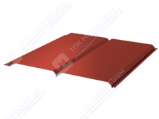 Сайдинг брус 330/355 0,45 ПЭ RAL3020 красный насыщенный