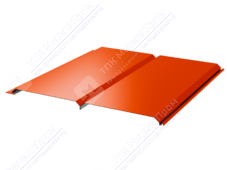 Сайдинг брус 330/355 0,45 ПЭ RAL2004 оранжевый