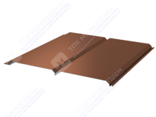 Сайдинг брус 330/355 0,45 ПЭ RAL8004 коричневая медь