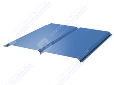 Сайдинг брус 330/355 0,45 ПЭ RAL5012 голубой