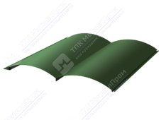 Сайдинг бревно 330/353,5 0,45 ПЭ RAL6002 зеленый лист