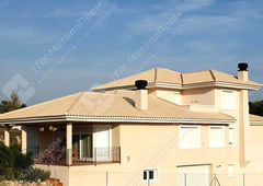 Металлочерепица Монтеррей п/э RAL 1015 (светлая слоновая кость) 0,4 мм