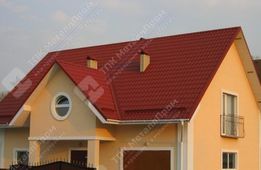 Металлочерепица Монтеррей п/э RAL 3011 (красно-коричневый) 0,45 мм