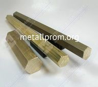 Латунный шестигранник Л63 24 п/тв
