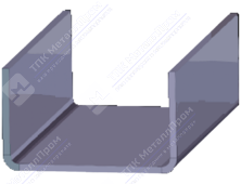 Гнутый П-образный профиль (швеллер) 110х26х2,5 мм