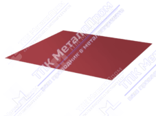 Лист с полимерным покрытием 0,45х1250х2000 мм ПЭ в пленке RAL3005 красное вино