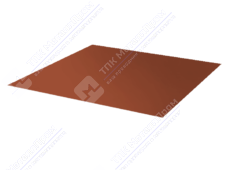 Лист с полимерным покрытием 0,5 мм ПЭ в пленке RAL8004 коричневая медь