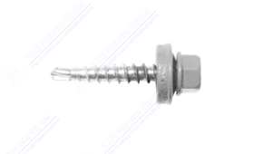 Саморез 4,8 35 KPcZP с прокладкой RAL9006 белый алюминий