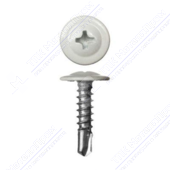 Саморез 4,2 16 CMM сверло с пресс-шайбой RAL9003 сигнально-белый