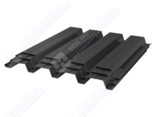 Профнастил полимер Н60 0,5 845/902 Стальной бархат RAL7024 серый графит