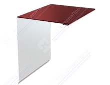 Планка торцевая 95 120 15 0,4 2м стандарт ПЭ в пленке RAL3003 рубин К-506