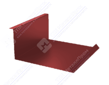 Планка примыкания нижняя 122 250 0,4 2м стандарт ПЭ RAL3003 рубин К-502