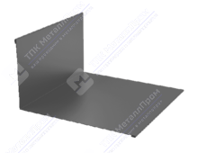 Планка примыкания верхняя 145 250 0,45 3м стандарт ПЭ RAL7005 темно-серый К-501